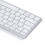 Teclado Bluetooth ultrafino de 78 teclas, blanco, 2AAA 3