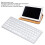 Teclado Bluetooth ultrafino de 78 teclas, blanco, 2AAA 10
