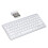 Teclado Bluetooth ultrafino de 78 teclas, blanco, 2AAA 12