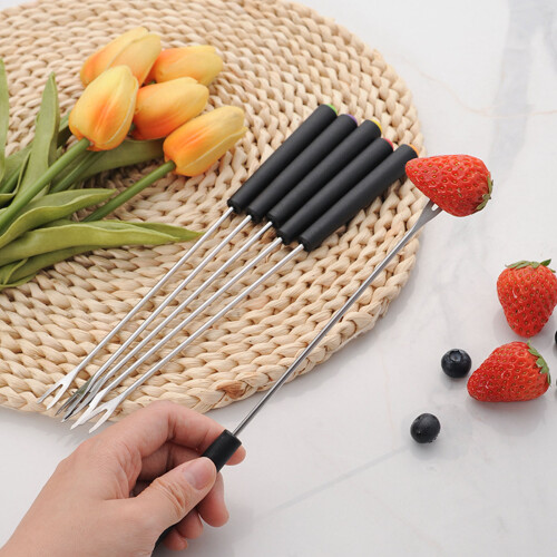 Fondue-Gabeln-Set, 6 Stück, 23 cm, Edelstahl/PP 2