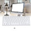 Teclado Bluetooth ultrafino de 78 teclas, blanco, 2AAA 15