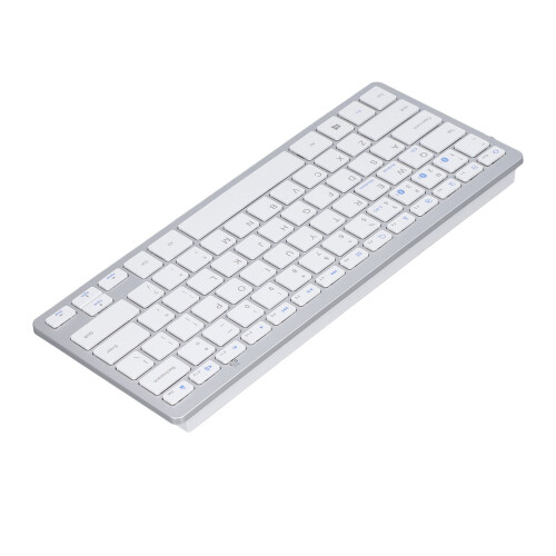 Teclado Bluetooth ultrafino de 78 teclas, blanco, 2AAA