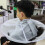 Regenschirm-Design Haarschneidecape, One-Size grau 3