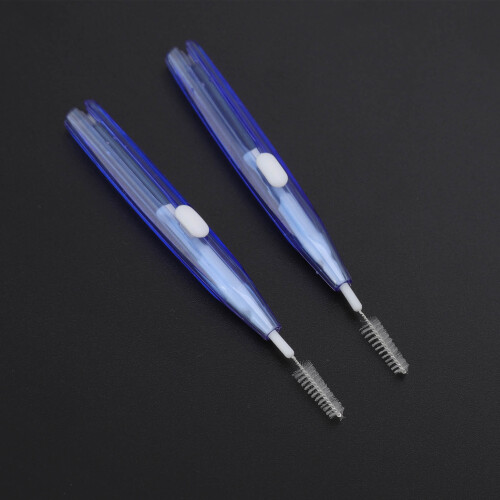 60 Stück blaue Interdentalbürsten 50/64mm orthodontisch 2