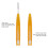 60 Stück Interdentalbürsten, 50/64 mm, Orange PP-Griff 12