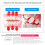60 piezas cepillo interdental rosa mango de PP 64 mm 4