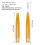 60 Stück Interdentalbürsten, 50/64 mm, Orange PP-Griff 9