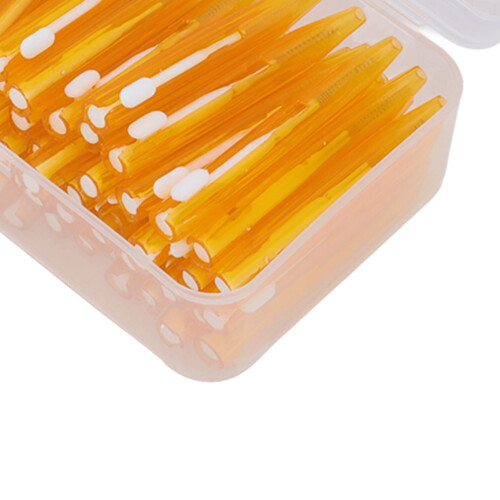 60 Stück Interdentalbürsten, 50/64 mm, Orange PP-Griff 2