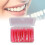 60 piezas cepillo interdental rosa mango de PP 64 mm 1