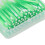 60 piezas de cepillos interdentales de 64 mm con mango de PP verde 6