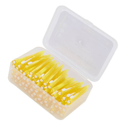60 Stück Interdentalbürsten mit PP-Griff gelb 64 mm