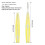 60 Stück Interdentalbürsten mit PP-Griff gelb 64 mm 8