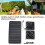 Kit de ventiladores con panel solar de 100 W, 34x18,5 cm, con dos ventiladores 12