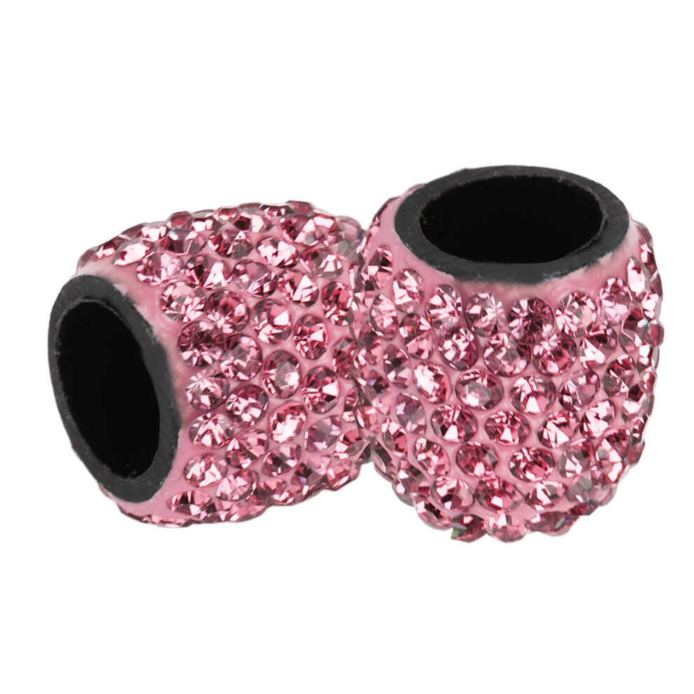 8Pcs Car Tire Valve Stem Cap Handmade Sparkling Rhinestone Attractive Universal For Modification Pink 9401321373827