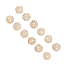 100 piezas de botones de madera natural redondos de 1,5 cm/0,6 in