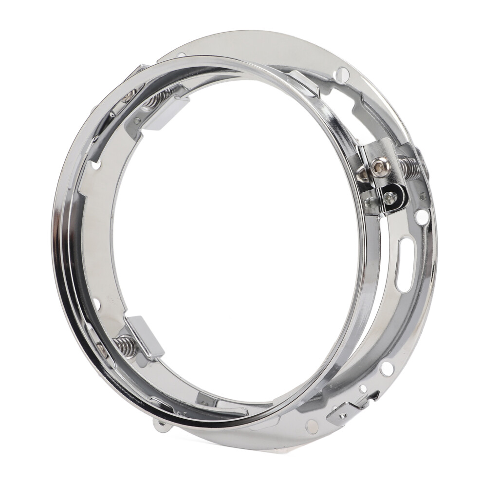 7 Inch Motorcycle Headlight Adapter Round Mounting Ring Bracket Head Lamp Adapter Silver 9351321375287