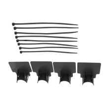 Soportes de tubería ABS para piscina, negro, 8x8x3.7cm, resistentes