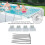 Verstellbarer ABS-Poolrohrhalter 8x8x3,7 cm grau 4