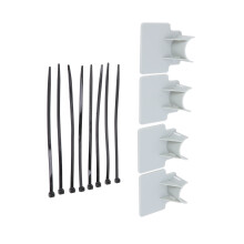 Verstellbarer ABS-Poolrohrhalter 8x8x3,7 cm grau