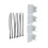 Verstellbarer ABS-Poolrohrhalter 8x8x3,7 cm grau 1