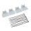 Verstellbarer ABS-Poolrohrhalter 8x8x3,7 cm grau 13