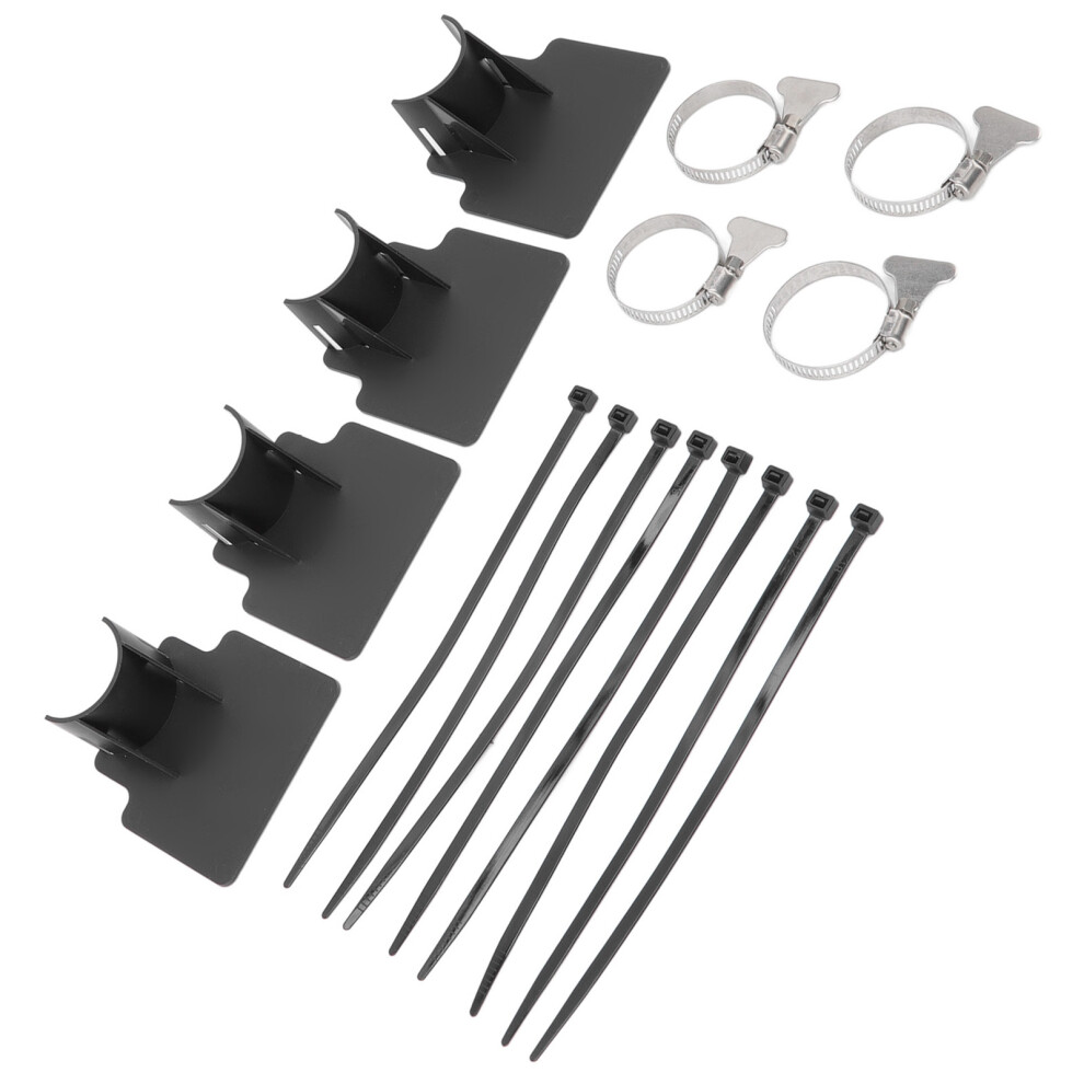4 Sets Swimming Pool Pipe Holder Prevent Pipe Slip Cable Ties Stainless Steel Hose Clamp Swimming Pool Hose Holder Black 3441321375649