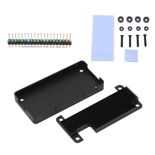 Carcasa disipadora de aluminio negra para Raspberry Pi Zero