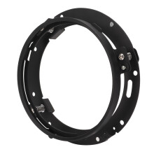 Adaptador de faro para motocicleta de 7 pulgadas, soporte negro