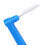 5 piezas de cepillos interdentales en forma de L, azules, para brackets 10