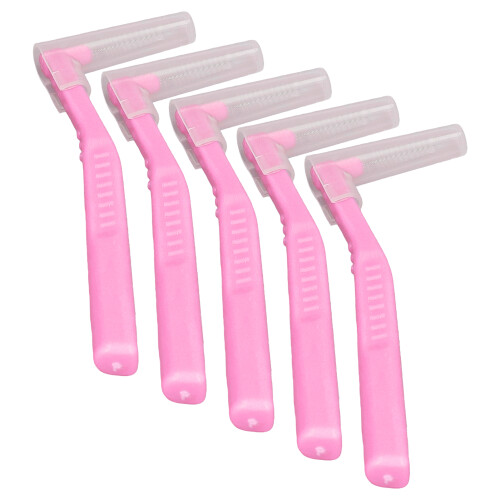 Cepillo interdental en forma de L 0.7oz rosa 5 piezas
