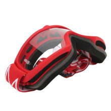 Gafas de moto ajustables con marco rojo 8060
