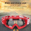 Gafas de moto ajustables con marco rojo 8060 4