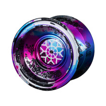 Reaktionsfähiges blauer Aluminium-Metallo-Yoyo mit 105 cm Schnur & 10 Kugellagern