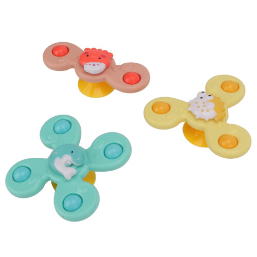3 Stück Saugnapf-Spinner-Spielzeug - rotierende Blume 1