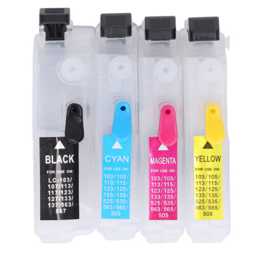 LC103 tinta recargable de 4 colores con chip permanente