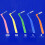 L-förmige Interdentalbürste grün 5 Stück Nylon/PP 7