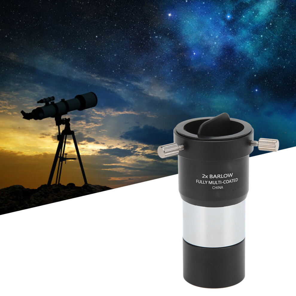 1.25 Inch 2X Barlow Mirror Optical Glass Magnification Barlow Lens Science Astronomical Telescope Accessories 9461321379762