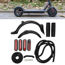 Guardabarros para patinete eléctrico y empuñadura de silicona - Negro