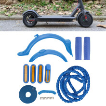 Conjunto de guardabarros de silicona azul para reemplazo de patinete