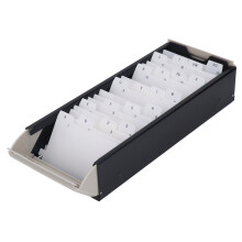 AtoZ Porta Tarjetas 800 tarjetas, 10.8x6.6x26.6 cm negro