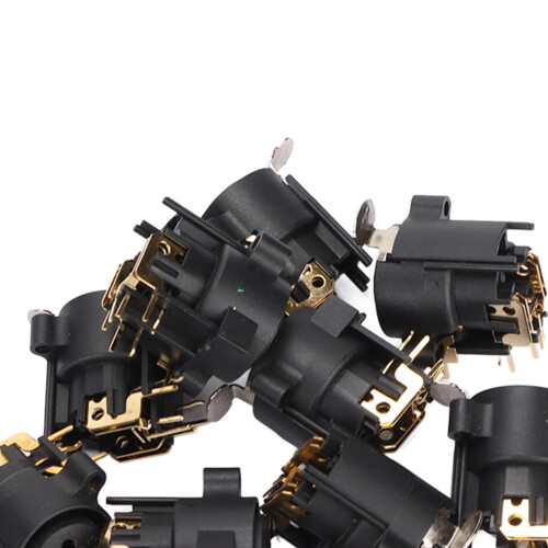 10 piezas XLR hembra de 6,5 mm para montaje en panel negro 2