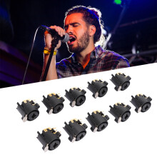 10 piezas XLR hembra de 6,5 mm para montaje en panel negro