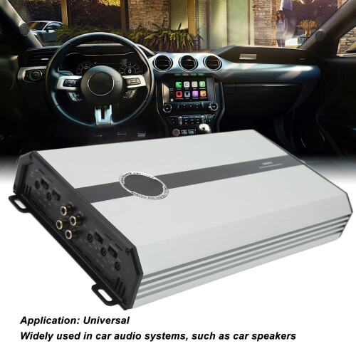 Car Amplifier 4 Ohms 4 Channel High Efficiency Bridgeable Universal for Speaker Audio System 2