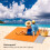 Stranddecke 220g 200x140cm orange grau 7