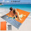 Stranddecke 220g 200x140cm orange grau 11