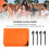 Stranddecke 220g 200x140cm orange grau 9