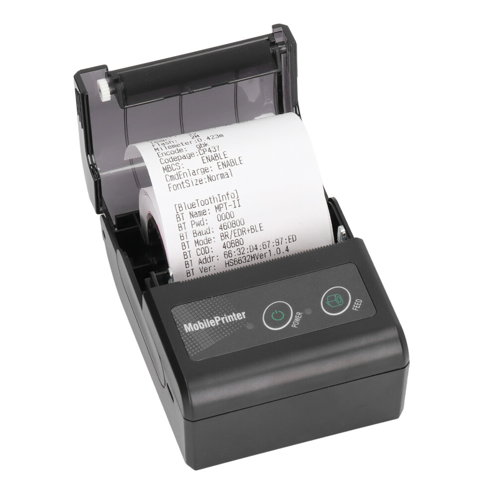 Bluetooth Receipt Printer Smartphone Control 200dpi Thermal Label Printer Receipts Printer with 1 Roll Printer Paper