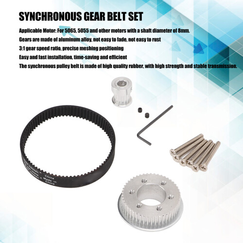 Kit de correas de aluminio DIY 48T/16T 246mm 300g 2
