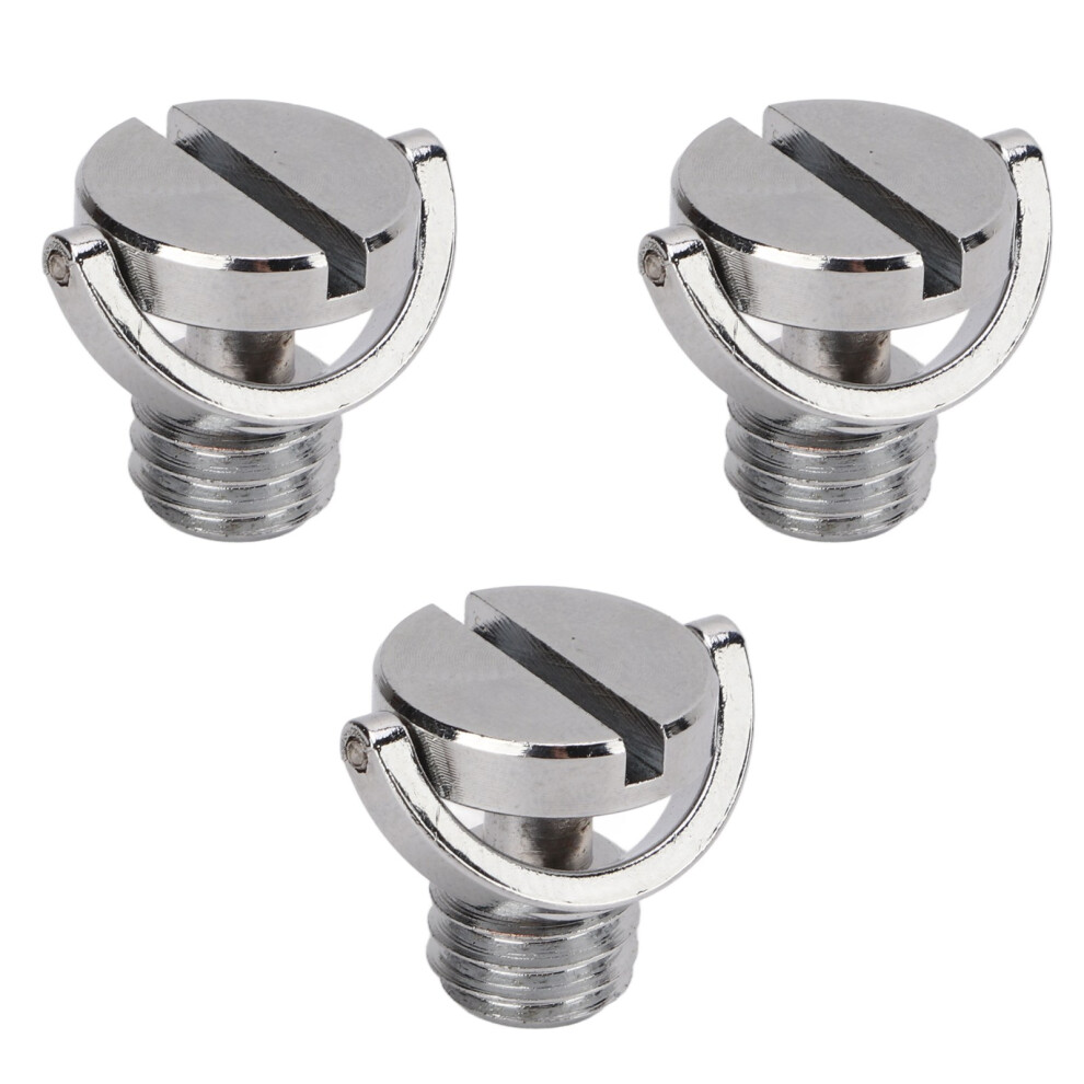 3Pcs Camera Screws 3/8In Thread Quick Release Plate Mounting Screw For Photographic Equipment Stand Fill Stand Light 8761321389244