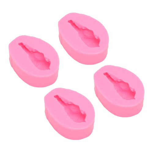 Drumstick-Silikonform 4 Stück Rosa 5,8 x 2,8 x 8 cm